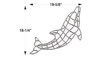 AquaStar Swim Designs Dolphin Large Stencil Only | Gray | F1016-05