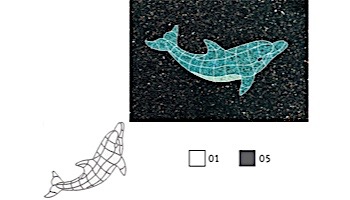 AquaStar Swim Designs Dolphin Large Stencil Only | Gray | F1016-05