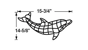 AquaStar Swim Designs Set 1 Large & 1 Medium Dolphin Stencil Only | White | F1029-01