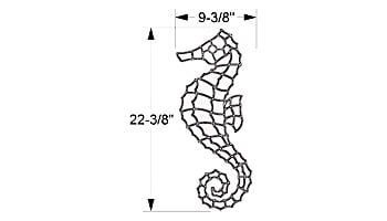 AquaStar Swim Designs Seahorse Large Stencil Only | Gray | F1018-05