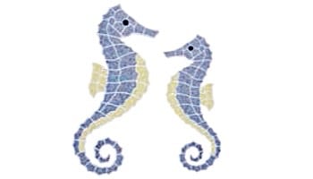 AquaStar Swim Designs Set 1 Medium & 1 Large Seahorse Stencils Only | White | F1031-01