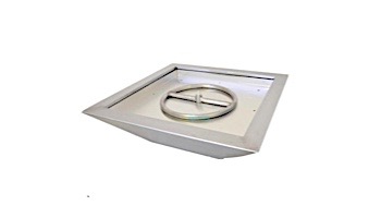 The Outdoor Plus 24"x24"x8" Copper Fire Bowl | 12" Fire Ring | OPT-103-SQ24WF