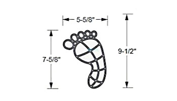 AquaStar Swim Designs Footprint Small Stencil Only Set of 2 | White | F1019-01