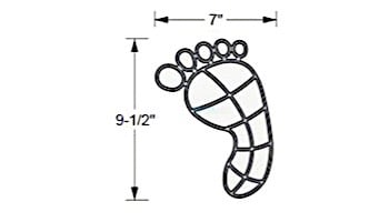 AquaStar Swim Designs Footprint Medium Stencil Only Set of 2 | White | F1020-01
