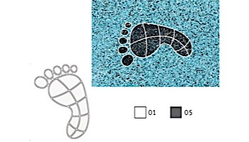 AquaStar Swim Designs Footprint Medium Stencil Only Set of 2 | Gray | F1020-05