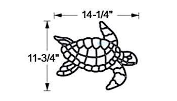 AquaStar Swim Designs Turtle Small Stencil Only | White | F1022-01