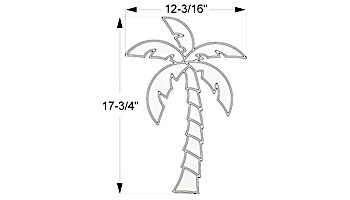 AquaStar Swim Designs Palm Tree Medium Stencil Only | Gray | F1027-05