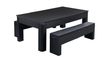 Hathaway Park Avenue 7-Foot Pool Table Combo Set with Benches | Black with Red Felt | NG2530PR BG2530PR
