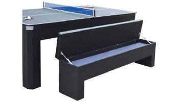 Hathaway Park Avenue 7-Foot Pool Table Combo Set with Benches | Black with Red Felt | NG2530PR BG2530PR