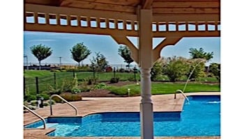 Saftron Deck Mounted 2-Bend Handrail Pair | .25" Thickness 1.90" OD | 30" W x 24" H | White | DR-230-W