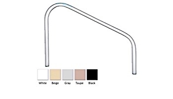 Saftron Deck Mounted 2-Bend Handrail Pair | .25" Thickness 1.90" OD | 30" W x 24" H | Gray | DR-230-G