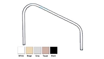Saftron Deck Mounted 2-Bend Handrail Pair | .25" Thickness 1.90" OD | 30" W x 24" H | White | DR-230-W