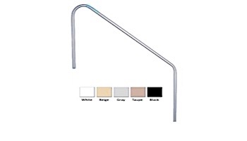 Saftron Deck To Pool mounted 2-Bend Handrail | .25" Thickness 1.90" OD | 48" W x 32" H | Taupe | DTP-248-T