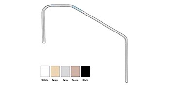 Saftron Deck To Pool Mounted 3-Bend Handrail | .25" Thickness 1.90" OD | 48" W x 32" H | Beige | DTP-348-B