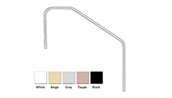 Saftron Deck to Pool Mounted 3-Bend Handrail | .25" Thickness 1.90" OD | 66"W x 32"H | Gray | DTP-366-G