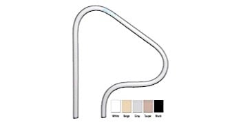 Saftron Return to Deck Mounted 3-Bend Handrail | .25" Thickness 1.90" OD | 26" W x 30" H | Beige | P-326-RTD-B