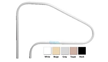 Saftron Return to Deck Mounted 4-Bend Fully Reinforced Handrail | .25" Thickness 1.90" OD | 48" W x 32" H | Taupe | RTD-448-T