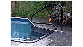 Saftron Return to Deck Mounted 4-Bend Fully Reinforced Handrail | .25" Thickness 1.90" OD | 48" W x 32" H | Taupe | RTD-448-T
