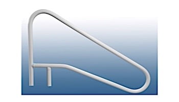 Saftron Cross Braced Return to Deck Mounted 3-Bend In Water Handrail | .25" Thickness 1.90" OD | 54" W x 32" H | Beige | CBRTD-354-B