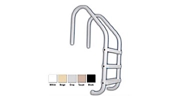 Saftron Economy 2-Step Ladder | .25" Thickness 1.90" OD | 24" W x 44" H | White | P-324-L2-W