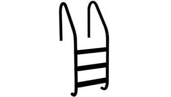 Saftron Economy 4-Step Ladder | .25" Thickness 1.90" OD | 24" W x 62" H | Black | P-324-L4-BK