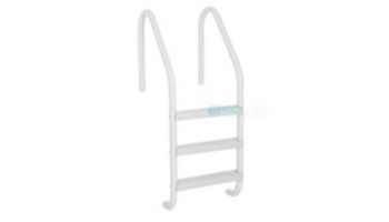 Saftron Economy 2-Step Ladder | .25" Thickness 1.90" OD | 24" W x 44" H | White | P-324-L2-W