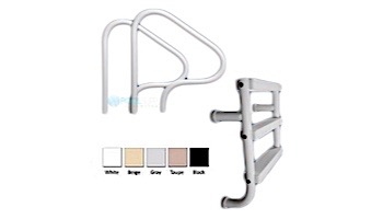 Saftron Wall Mounted Split 3-Step Ladder | .25" Thickness 1.90" OD | 7"W x 26"H | White | P-326-SL3-W