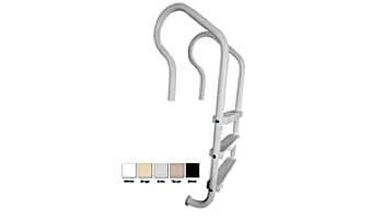 Saftron Elite Series 2-Step Ladder | .25" Thickness 1.90" OD | 21"W x 43"H | White | P-421-LP2-W