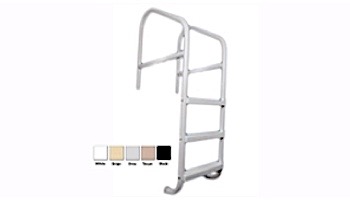 Saftron Commercial Cross Braced 3-Step Ladder | .25" Thickness 1.90" OD | 24"W x 67"H | White | CBL-324-3S-W