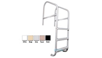 Saftron Commercial Cross Braced 3-Step Ladder | .25" Thickness 1.90" OD | 36" W x 67" H | Beige | CBL-336-3S-B
