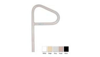 Saftron In-Ground Spa Floor Handrail | .25" Thickness 1.90" OD | 18" W x 24" H | White | SF-24-W