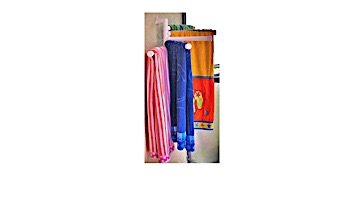 Saftron Wall Mounted Towel Rack .25" Thickness 1.90" OD | Single | White | PA-MTR-5-W