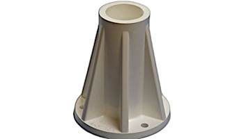 Saftron Surface Mounting Base | 1.93" W ID x 6" H OD | Single | White | SB-F-W