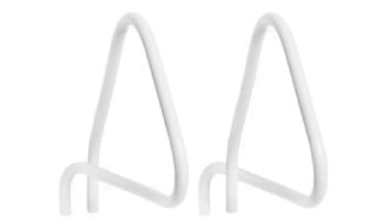 Saftron Return to Deck Mounted 4-Bend Pretzel Handrail Pair | .25" Thickness 1.90" OD | 29" W x 29" H | White | P-429-Z-W