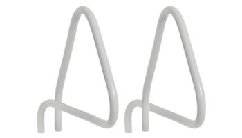 Saftron Return to Deck Mounted 4-Bend Pretzel Handrail Pair | .25" Thickness 1.90" OD | 29" W x 29" H | White | P-429-Z-W