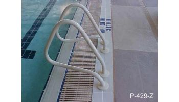 Saftron Return to Deck Mounted 4-Bend Pretzel Handrail Pair | .25" Thickness 1.90" OD | 29" W x 29" H | Gray | P-429-Z-G