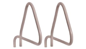 Saftron Return to Deck Mounted 4-Bend Pretzel Handrail Pair | .25" Thickness 1.90" OD | 29" W x 29" H | White | P-429-Z-W