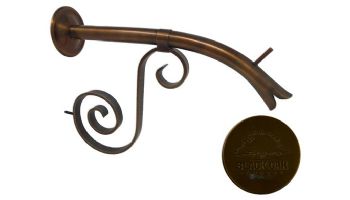 Black Oak Foundry Large Courtyard Spout with Florentine | Antique Brass / Bronze Finish | S7624-AB | S7664-AB