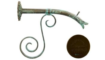 Black Oak Foundry Large Courtyard Spout with Large Nikila | Antique Brass / Bronze Finish | S7681-AB