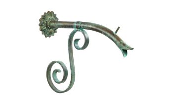 Black Oak Foundry Large Courtyard Spout with Large Nikila | Antique Brass / Bronze Finish | S7681-AB