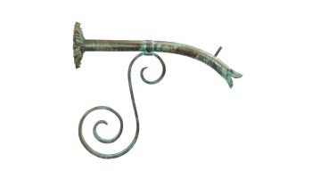 Black Oak Foundry Large Courtyard Spout with Large Nikila | Antique Brass / Bronze Finish | S7681-AB