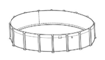 Azor 21' Round Above Ground Pool Sub-Assembly Only | 54" Wall | PAZOCNV-2154RRRRRRI10-TS