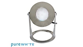 J&J Electronics PureWhite LED Underwater Fountain Luminaire | Base Only No Guard | 120V 10' Cord | LFF-S1W-120-NG-WB-10