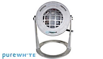 J&J Electronics PureWhite LED Underwater Fountain Luminaire | Base And Guard | 120V 10' Cord | LFF-S1L-120-WG-WB-10
