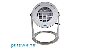 J&J Electronics PureWhite LED Underwater Fountain Luminaire | Base And Guard | 120V 30' Cord | LFF-S1L-120-WG-WB-30