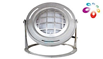 J&J Electronics ColorSplash LED Underwater Fountain Luminaire | With Guard And Base | 120V 10' Cord | LFF-F1C-120-WG-WB-10 | LFF-F2CW-120-WG-WB-10