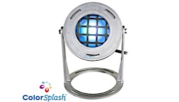 J&J Electronics ColorSplash LED Underwater Fountain Luminaire | Base and Guard | 120V 50' Cord | LFF-S1C-120-WG-WB-50