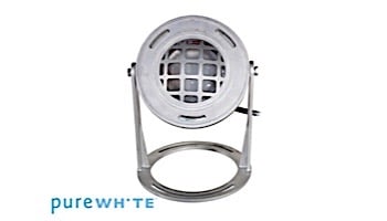 J&J Electronics PureWhite LED Underwater Fountain Luminaire | Base And Guard | 120V 100' Cord | LFF-S1W-120-WG-WB-100