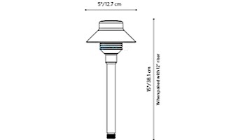 FX Luminaire TM 1 LED Path Light | Bronze Metallic | 12" Riser | TM1LED12RBZ KIT