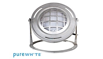 J&J Electronics PureWhite LED Underwater Fountain Luminaire | Base And Guard | 120V 30' Cord | LFF-F3L-120-WG-WB-30